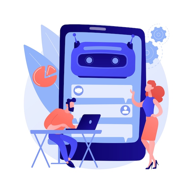 Chatbot development platform abstract concept illustration